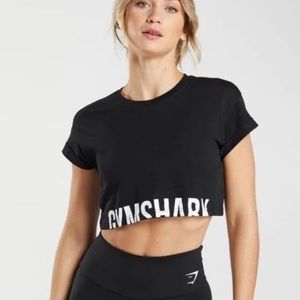 Gymshark Fraction Crop Top, Black